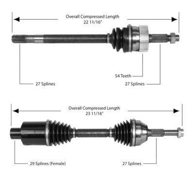 EMPI Axle New Fwd Drive Axles